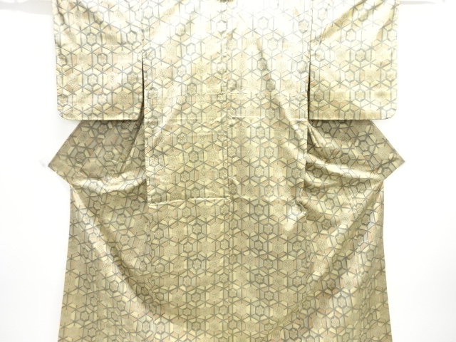 JAPANESE KIMONO / NISHIJIN OMESHI / WOVEN FLOWER & KIKKO 